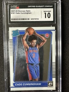 2021-22 Donruss Optic Rated Rookie Cade Cunningham RC #161 Pistons CGC 10 - Picture 1 of 2