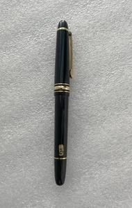 Montblanc Black Meisterstuck 145 Chopin Fountain Pen (Pix) 14K Nib, Gold Trim - Picture 1 of 11