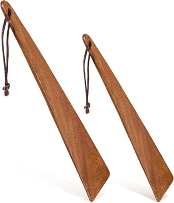 2 Pcs Teak Wood Spatula for Cooking, Spurtle Spatula, Flat Wooden Turner Wood - Image 1 of 4