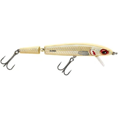 Bomber Lures Jointed Wake Minnow Fishing Lure - Produces a 0, Bone Flash  - Image 1 of 4