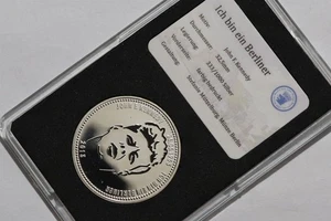 🧭 🇩🇪 GERMANY 2013 JFK ICH BIN EIN BERLINER CASED SILVER MEDAL B84 CG19 - Picture 1 of 4