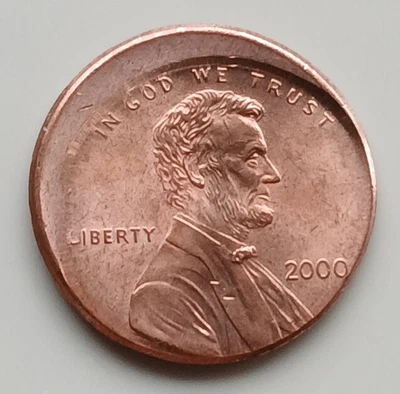 2000 Off Center Error Cent Uncirculated Slightly Toned - Image 1 of 2