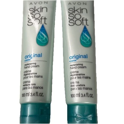 AVON SSS Skin So Soft ORIGINAL +JOBA Creme Reabastecedor para Mãos 3,4 oz Conjunto de 2 - Imagem 1 de 3