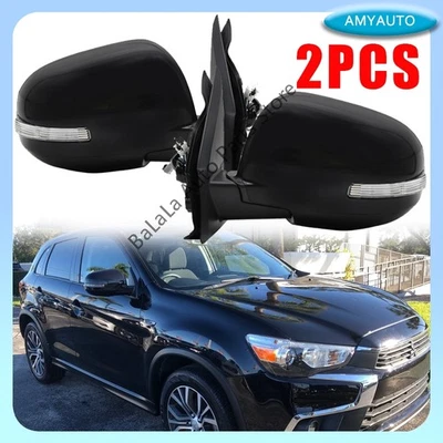 1Pair Side Rearview Mirror 9Pin For Mitsubishi Outlander Sport ASX 2014-2019 - Image 1 of 4
