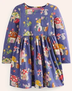 Mini Boden Jersey Dress Toadstool Village NEW in Bag Size 7-8y - Picture 1 of 3
