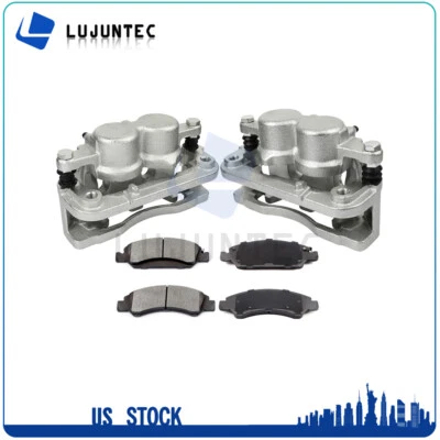 Pastillas y pinzas de cerámica de freno delanteras para 07-17 GMC Sierra 1500 2008-17 GMC Yukon Foto 1 de 4
