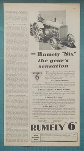 1931 Advance-Rumely print ad Rumely Six 6-cylinder Tractor - Picture 1 of 1