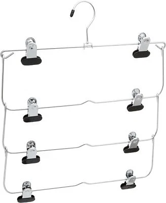 Colgador de falda plegable Whitmor de 4 niveles cromado/negro  Foto 1 de 4