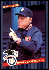 1986 Donruss All-Stars #58 Sparky Anderson Detroit Tigers