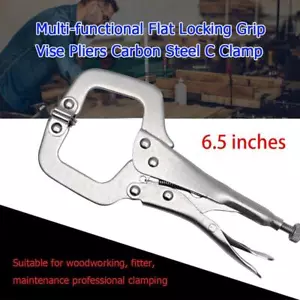 6.5 Inch Locking C Clamps with Swivel Pads Adjustable Welding Clamps - Picture 1 of 6