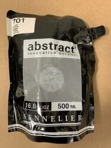 NEW Sennelier Abstract Acrylic Paint Pouch 16.8 fl oz Pack of 1 Neutral Grey 701 - Picture 1 of 4