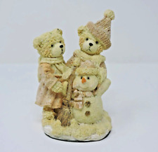 Greenbrier 4.5" Christmas Winter Bear Couple Snowman Polystone Figurine 812005