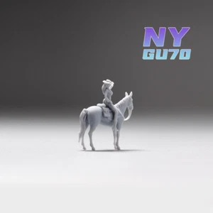 Sin pintar 1/64 Dama Niña Escena de Caballo Accesorios Figura Miniatura Modelo Diorama Soldado - Imagen 1 de 4