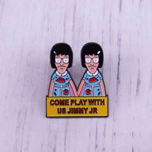 Bob's Burgers Shining Tina Come Play With Us Jimmy Jr Halloween 1.4" Enamel Pin - Picture 1 of 2