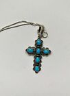Carolyn Pollack American West 925 Sterling Silver Turquoise Cross Necklace