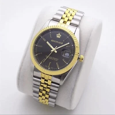 Reginald Мужские наручные часы серебро белое золото черный аналоговый кварц новый аккумулятор. Новый - Изображение 1 из 3