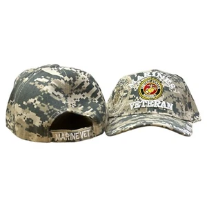 US Marines Veterans Embroidered Digital Camo Ballcap Hat - Picture 1 of 1