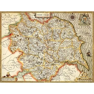 NEW Yorkshire Historical Map 1000 Piece Jigsaw Puzzle - Picture 1 of 2