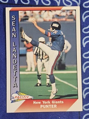 1991 Pacific 🏈 Football Card #350 Landeta P New York Giants  - Image 1 of 2