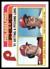 1982 Topps Phillies Team Leaders - Pete Rose/Steve Carlton Philadelphia Phillies