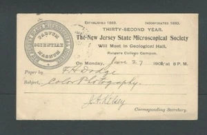 1903 Microscopic Society Of NJ Re Nitrate Of Soda At Rutgers  - Picture 1 of 1