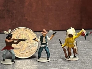 Dollhouse Miniature Cowboy & Indians Set E B484 1:87 HO Scale DollysGallery - Picture 1 of 3