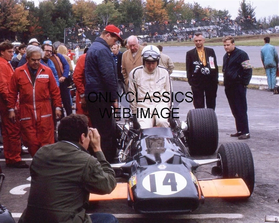 1969 JOHN SURTEES BRM WATKINS GLEN GRAND PRIX FORMULA ONE AUTO RACING 8X10 PHOTO - Image 1 of 1