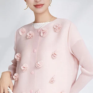 Womens Cardigan Button Spring Short Coat Jacket Outwear Top Flowers Loose Fit sz - Picture 1 of 27
