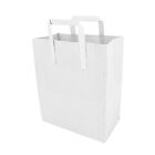 White Takeaway Carrier With Handles, 220+110X250mm, Paper Bag X 100 Medium