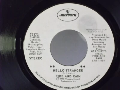 Fire And Rain,Mercury 73373,"Hello Stranger"US,7"45,1968 PROMO deep soul , Mint- - Image 1 of 2
