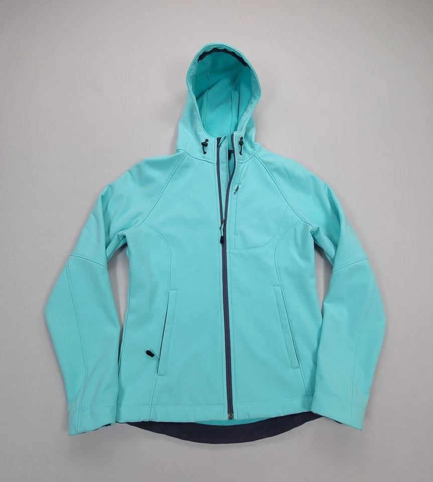 Jaqueta Kirkland Feminina Pequena Azul Verde Quebra-Vento Assinatura Ao Ar Livre Casual - Imagem 1 de 4