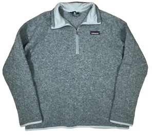 Patagonia Women's Large Better Sweater 1/4 Zip Pullover Heather Blue - Picture 1 of 7