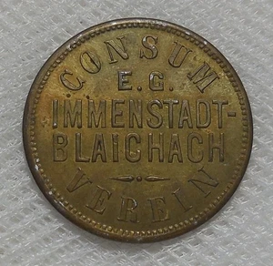 IMMENSTADT BLAICHACH GERMANY 1 MARK CONSUM VEREIN TOKEN - Picture 1 of 2