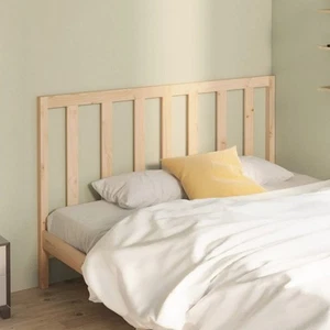Cabecero de cama de madera maciza natural de pino 146x100 cm diseño de listones para dormitorio - Imagen 1 de 5