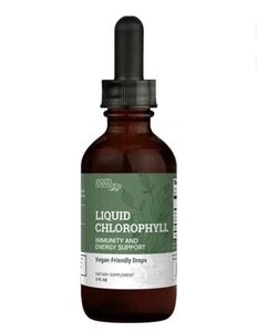 Flüssige Chlorophyll Tropfen zur Unterstützung des Immunsystems - Pfefferminzgeschmack - 2 flüssige Unzen - Bild 1 von 4