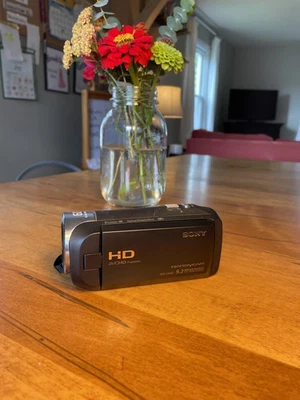 Sony Handycam HDR-CX440 9.2 MP 60xZoom WiFi Compact Digital Camcorder + Battery  - Image 1 of 4