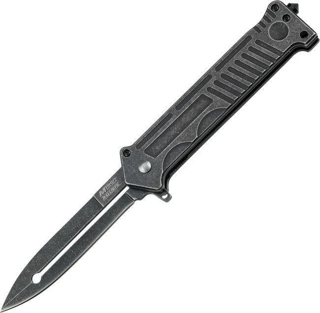 Mtech MTA840P 4.75" Black Stonewash Folding Blade Knife Plain