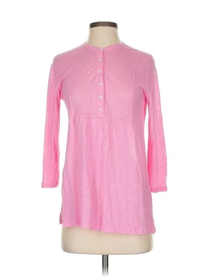 Majestic Paris Women Pink Long Sleeve Henley 4 - Image 1 of 4
