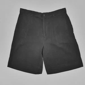 VTG Pussers West Indies Chino 100% Silk Black Casual Shorts Sz 36 - Picture 1 of 4