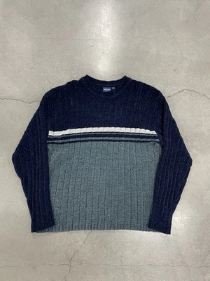 Suéter Sideout Para Hombre Talla XL Azul Tejido Pullover Cuello Redondo Acrílico De Colección Y2K Foto 1 de 3