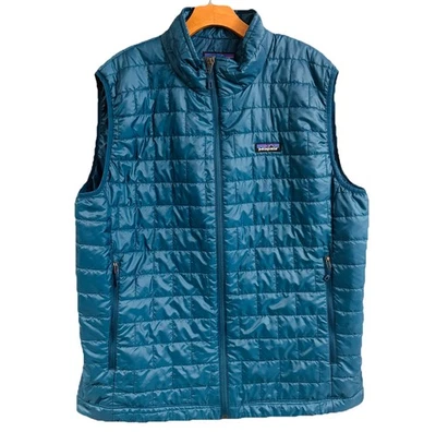 Colete Patagonia Nano Puff Masculino Tamanho XL Lagom Azul Caminhada Ao Ar Livre Gorpcore Quente - Imagem 1 de 4