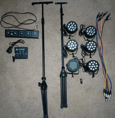 DJ Lights LED DMX Head Par Effect Stage Complete Lighting System  - Image 1 of 4