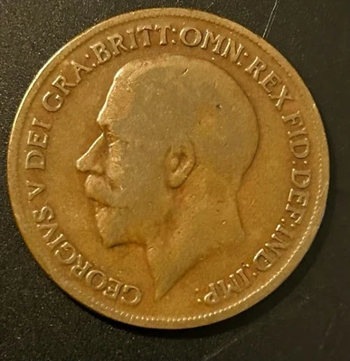 1919 KN UK Great Britain George V Penny - Image 1 of 2