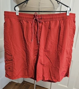 NEW Tommy Bahama Orange Happy Go Cargo Swim Trunks Relax Big Tall Sz 3XLT 3XT - Picture 1 of 10