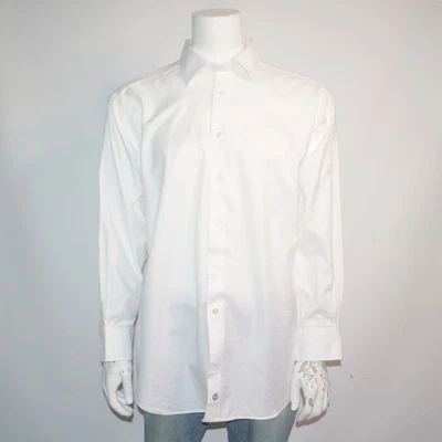Camisa de Vestir DAVID DONAHUE Calce Clásico Real Oxford Algodón Blanco 18.5 34/35 Foto 1 de 3