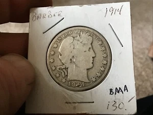 1914 Barber Half Dollar GOOD, Wholesale on a G is $90 - Picture 1 of 2