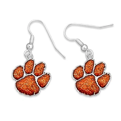 43345 Clemson Glitter Logo Earrings Cover