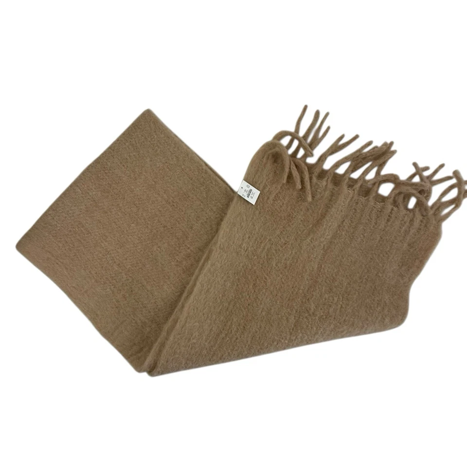 Новый J экипажа матовый вязаный шарф 81 x 15 верблюд коричневый бахрома BU713 - Изображение 1 из 4