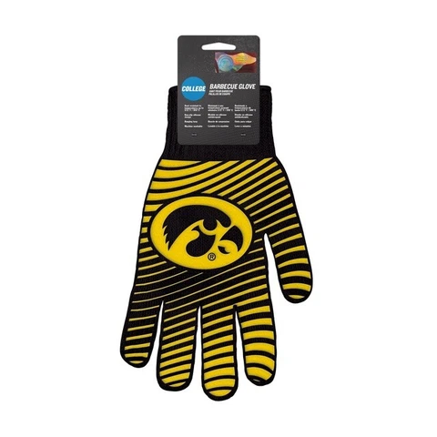 NCAA Iowa Hawkeyes 572°F Heat Resistant BBQ Style Grill Glove Silicon Design Cover