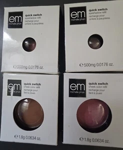 em michelle phan Lot of 4 (2 Eyeshadow & 2 Blush Refill) for The Life Palette - Picture 1 of 10